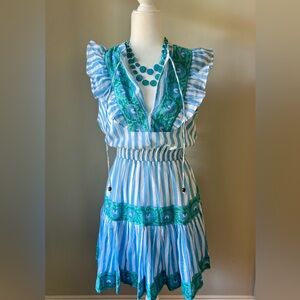 Oliphant Smocked Waist Short Dress